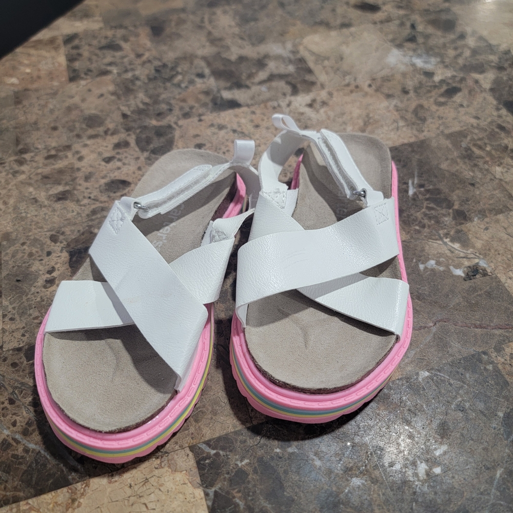 Carter's White and Pink Sandals with Classic Design